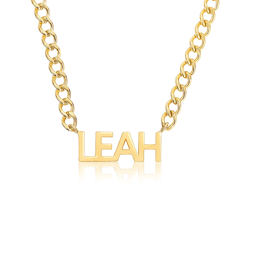 Personalized block store necklace