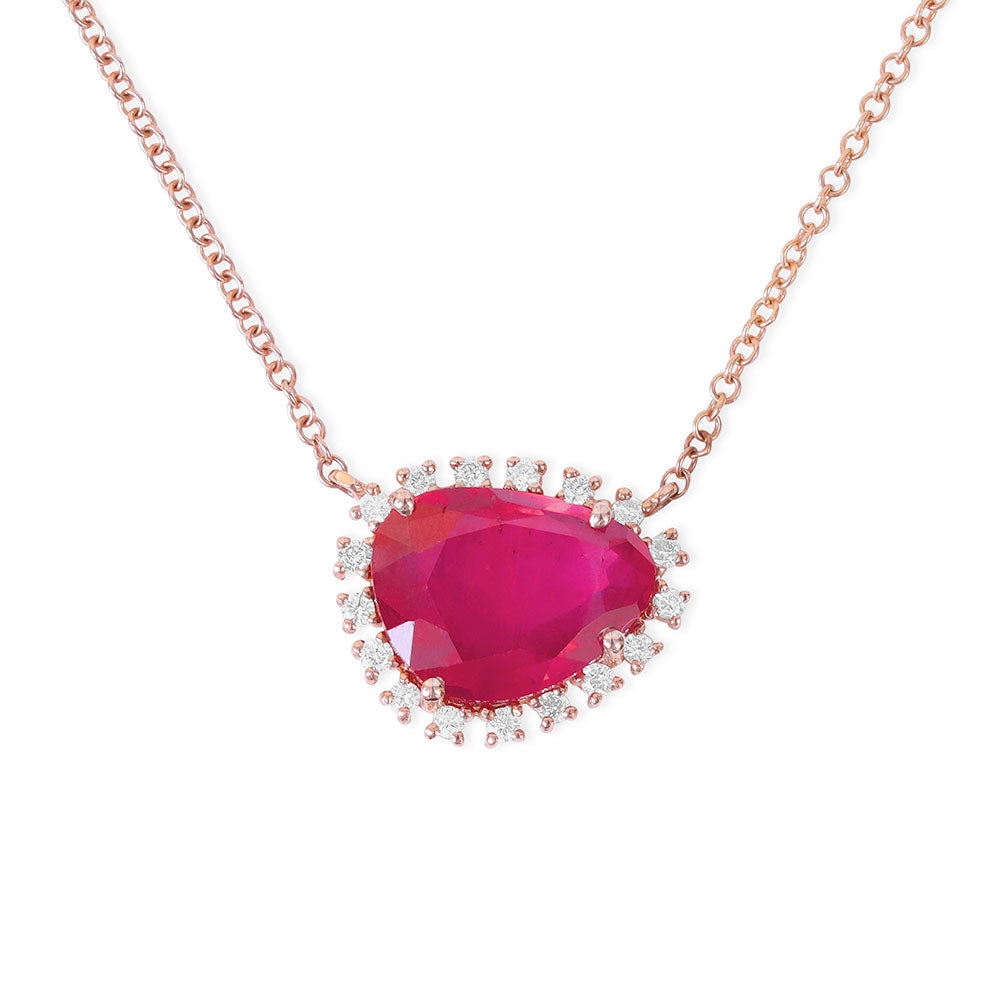 Floating on sale ruby necklace