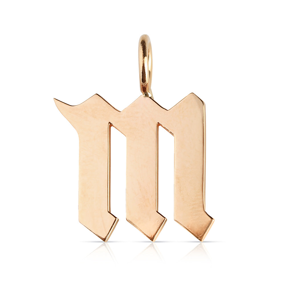 SALT. Fine Jewelry  SOLID GOLD GOTHIC LETTER CHARMS