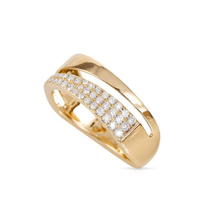 14K GOLD THEA SPLIT DIAMOND RING