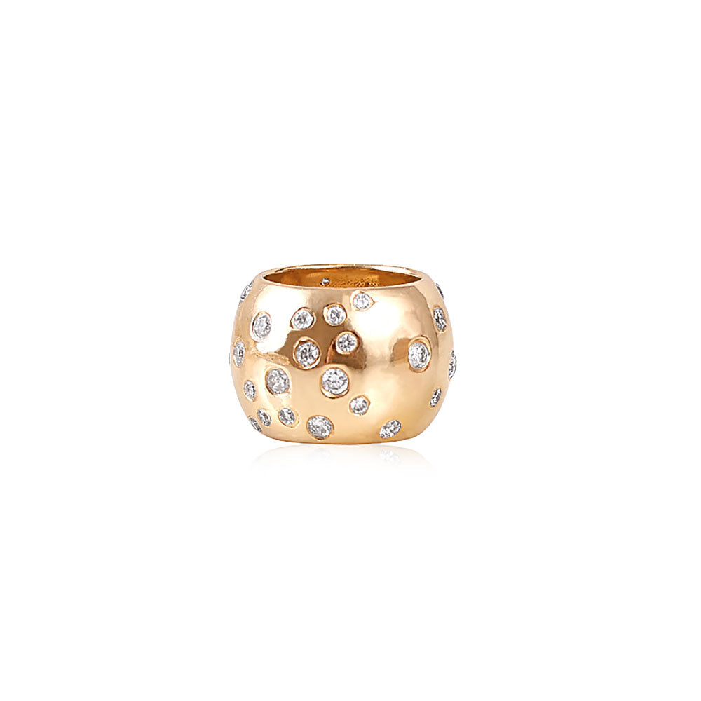 14K GOLD SCATTERED DIAMOND ETERNITY RONDELLE