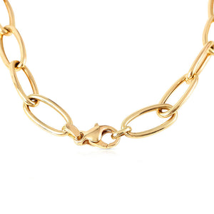 OVAL LINK 14K GOLD HOLLOW CHAIN