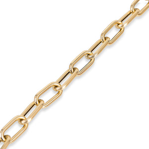 CHUNKY 14K GOLD SEMI-HOLLOW TEXTURED BRACELET