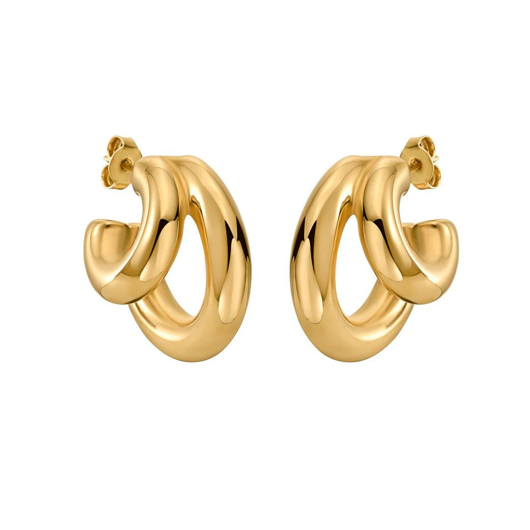 CHUNKY SPLIT HOOP EARRINGS