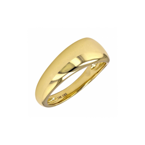 DIAMOND 14K GOLD ASYMETRICAL RING