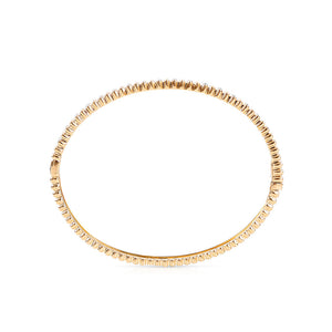 14K GOLD DIAMOND FLUTED BANGLE