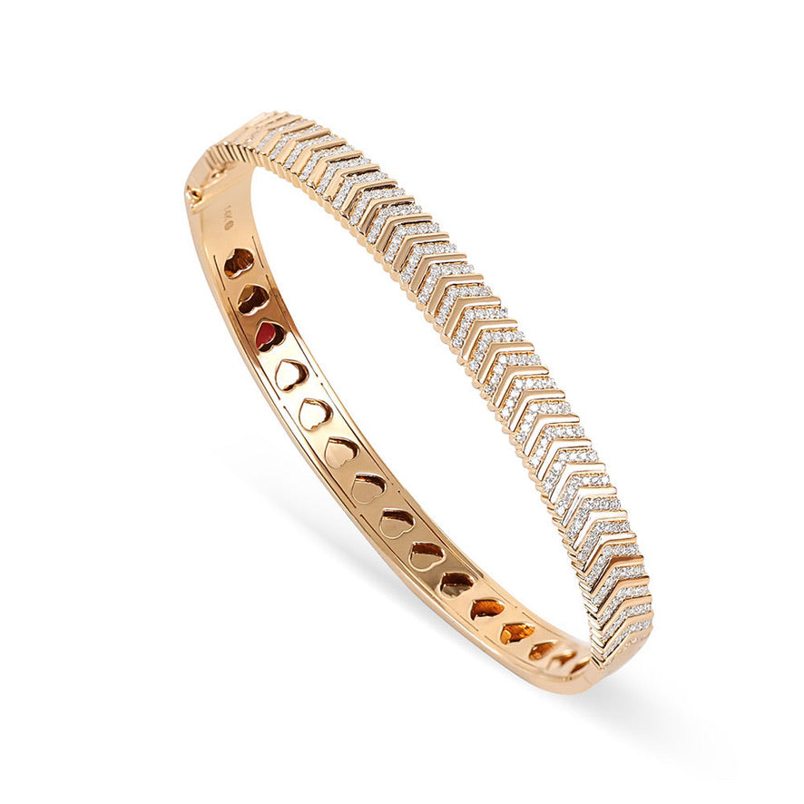 HERRINGBONE DIAMOND BANGLE