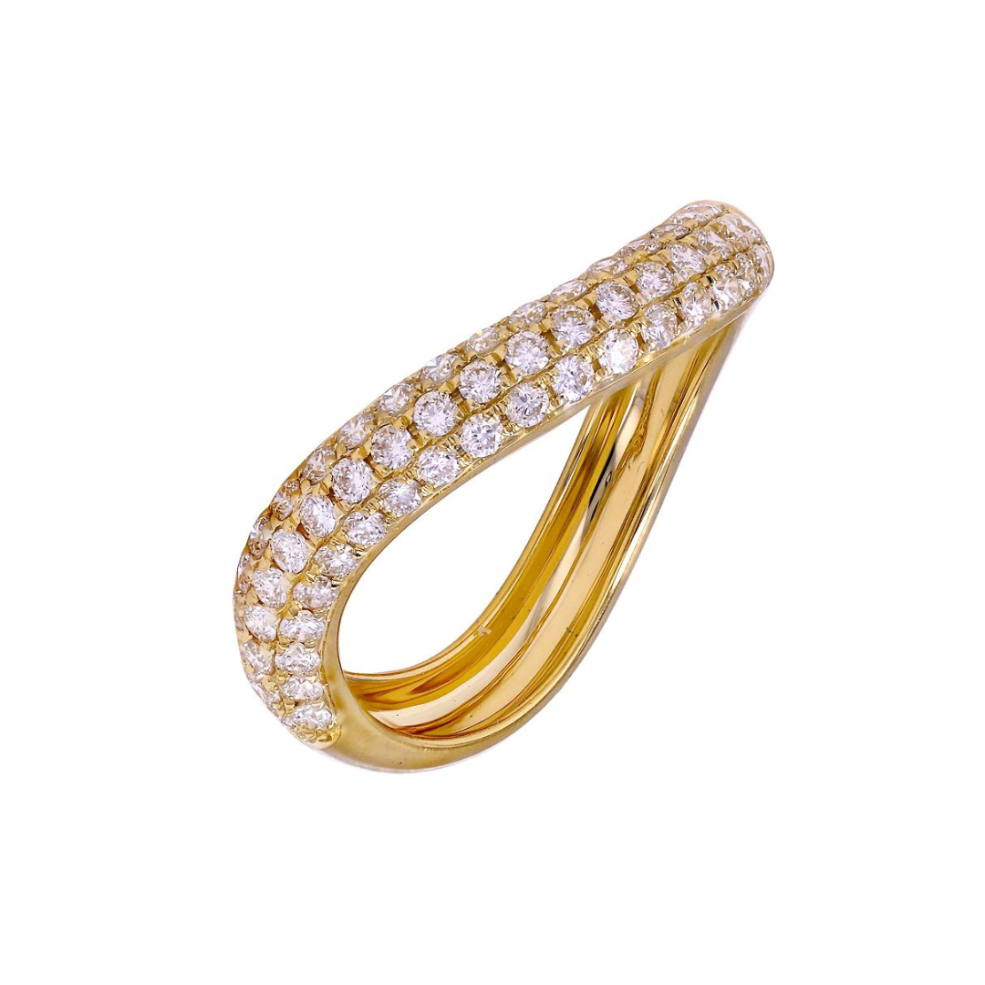 LARGE DIAMOND WAVE RING
