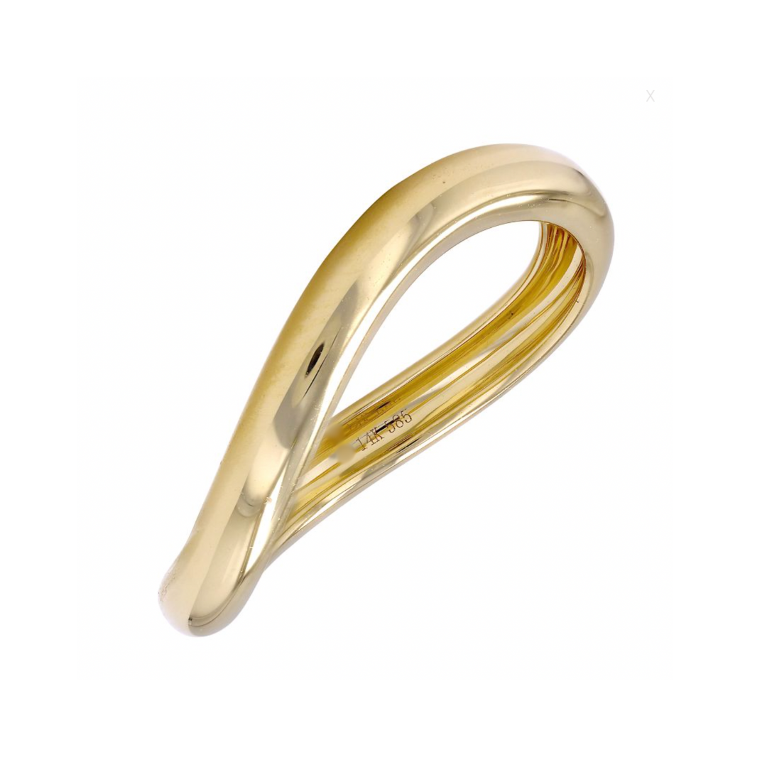 MEDIUM 14K GOLD WAVE RING