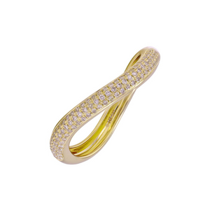 MEDIUM DIAMOND WAVE RING