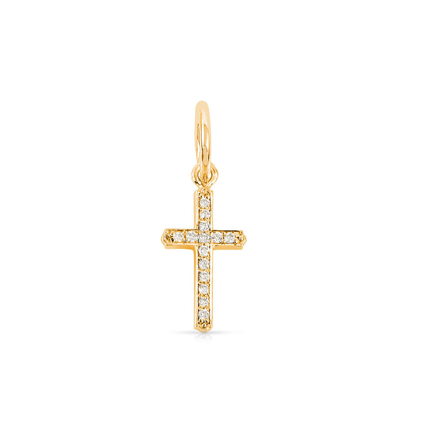 MINI DIAMOND CROSS CHARM