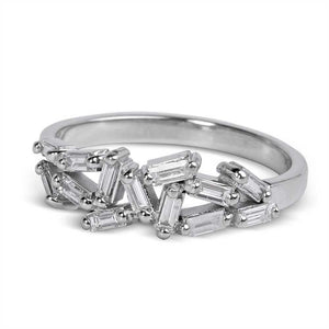 BAGUETTE DIAMOND HALF CHAOS ETERNITY BAND