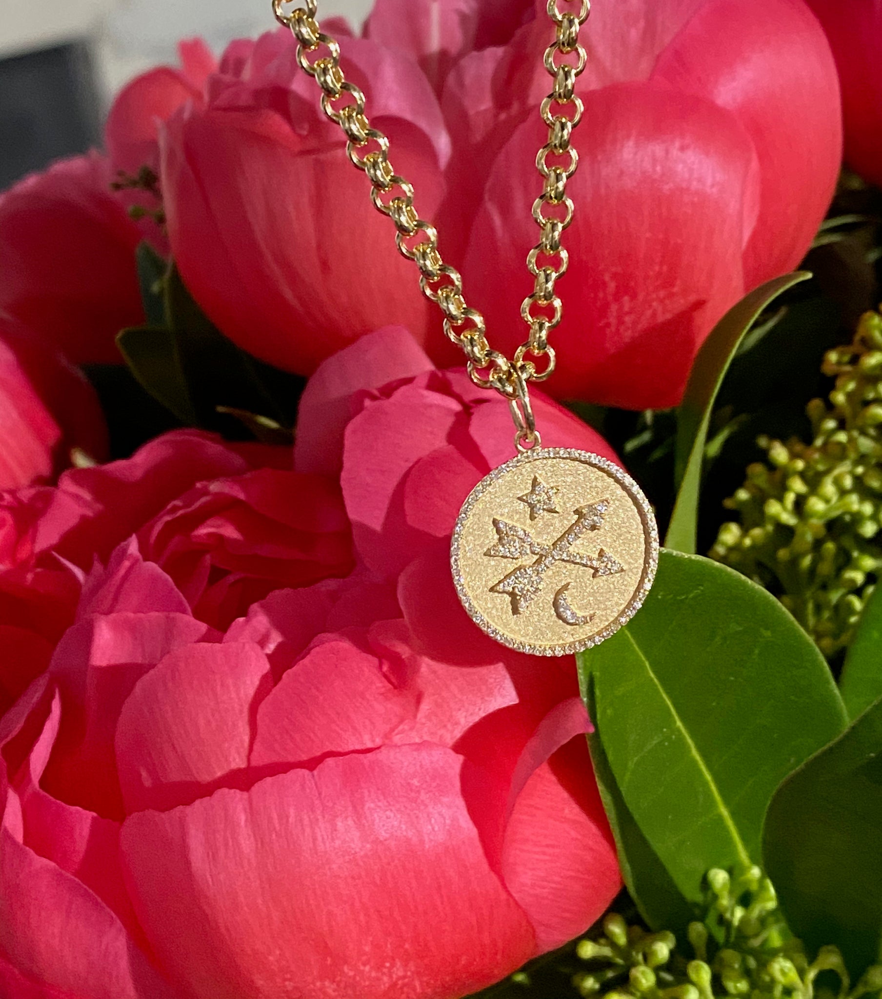 Double Sided Lucky Medallion. The Lucky Charm Necklace. Chain Included –  Arrok Jewelry