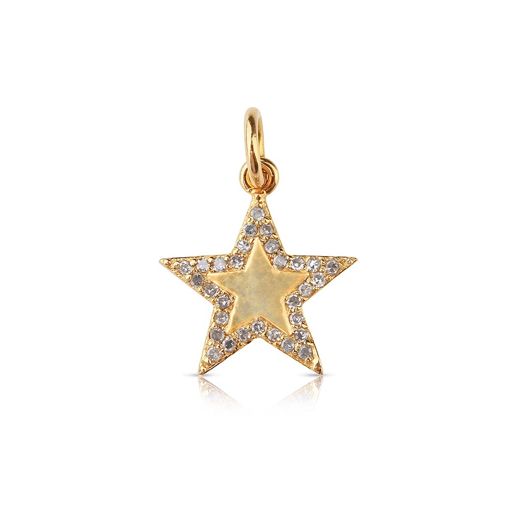 Mini Star Charms | Enameled Star Charm | Enamel Pendant | Tiny Star Drops | Kawaii Planner Charm | Pastel Kei Jewellery Making (5pcs / Gold & White /