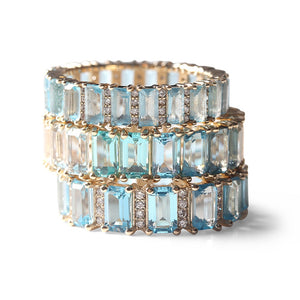 BLUE TOPAZ RINGS WITH DIAMONDS