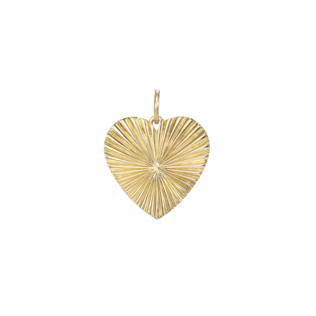 Medium Link 14k Gold Plated Adjustable Hanging Heart Charm